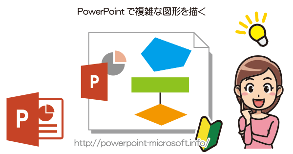 Powerpointで複雑な図形を描く