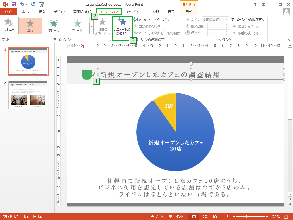 アニメーション効果で注目を集める Powerpointの使い方