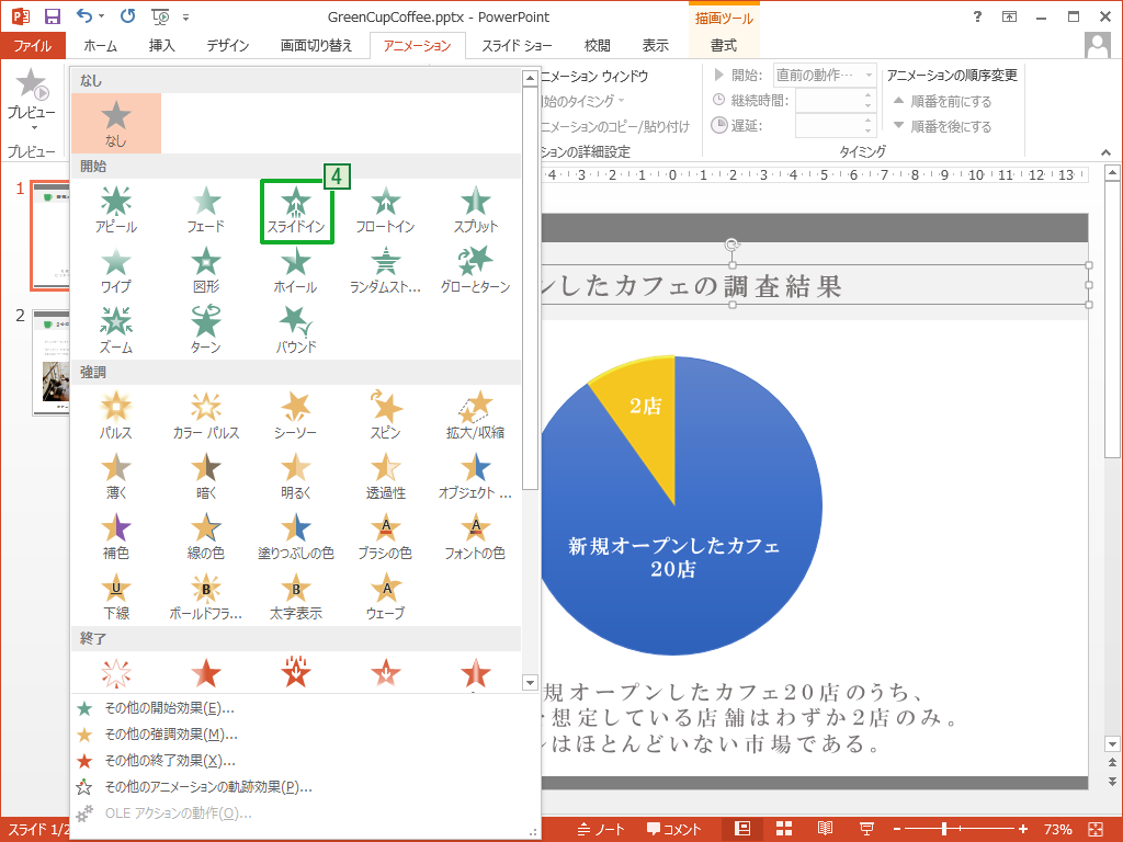 アニメーション効果で注目を集める Powerpointの使い方